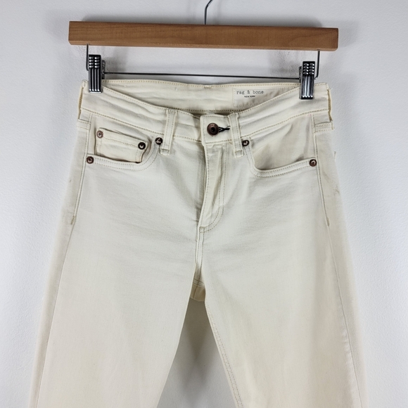 Rag & Bone Cate Mid Rise Ankle Skinny Jeans Butter Yellow - Picture 3 of 12